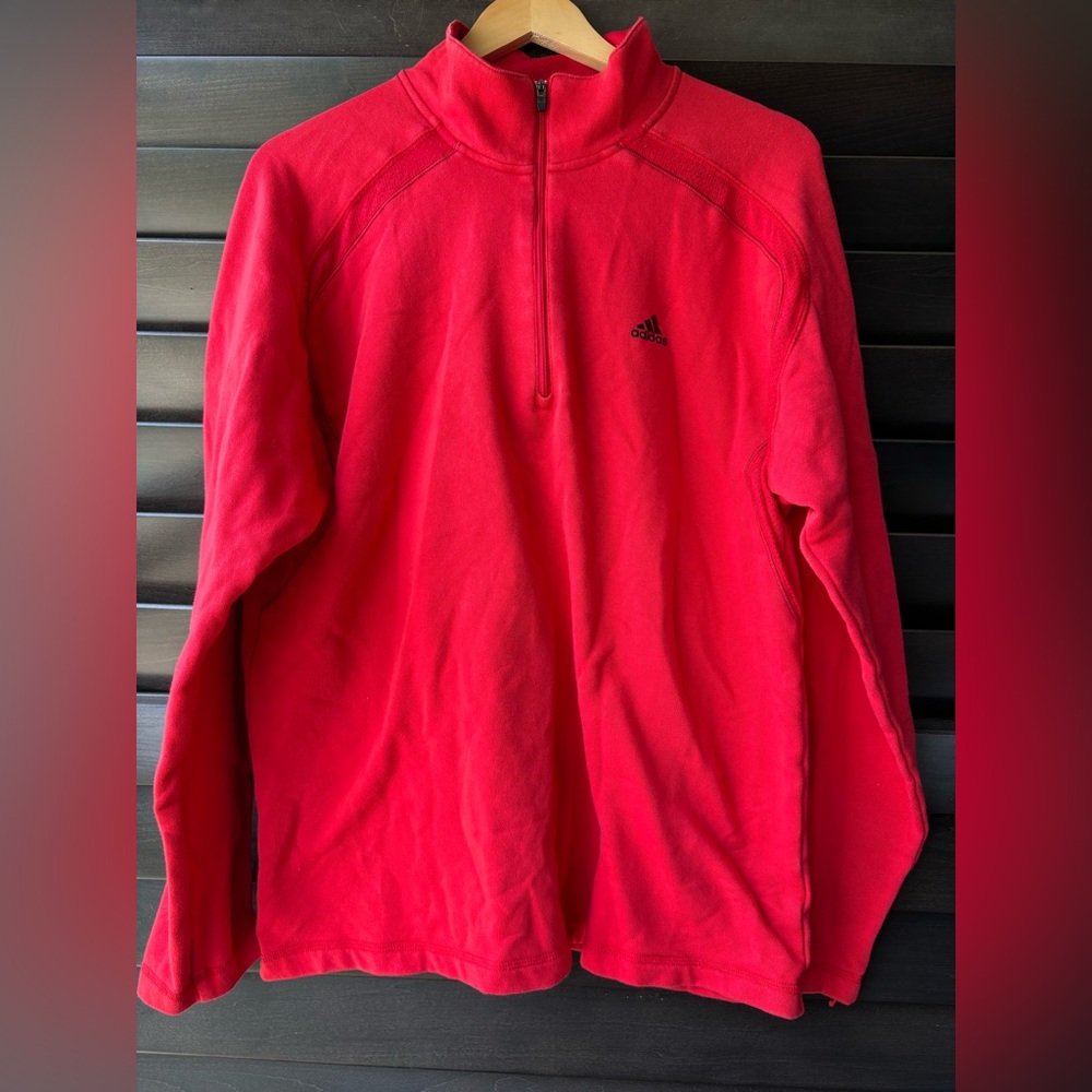 Adidas clima 365 Red quarter zip size Large